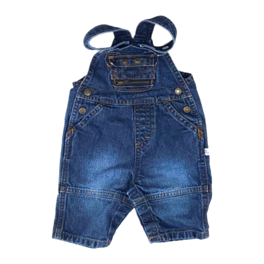 Vintage Newborn 0-3 Months Baby Denim Jeans Overalls with Cute Bear Infant 0 Mos